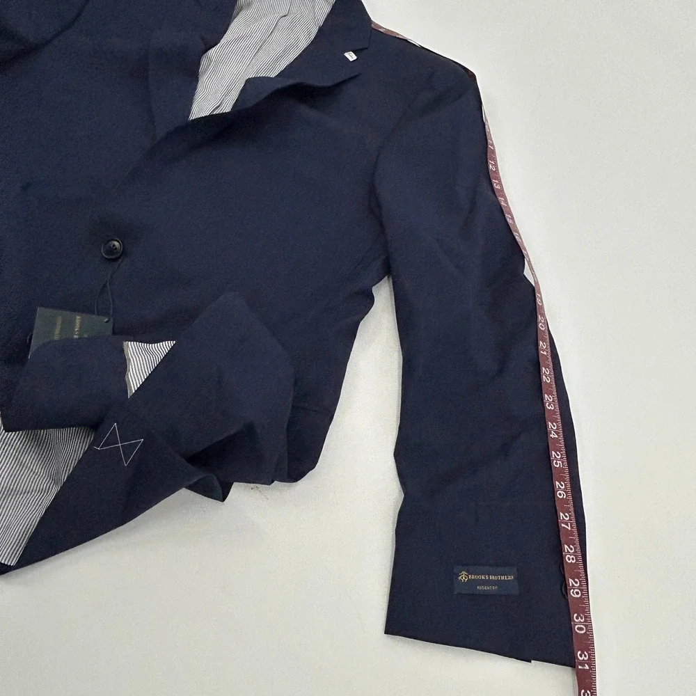 Brooks Brothers Explorer Sport Coat Mens 38R Navy Blue Regent Fit Wool Blazer